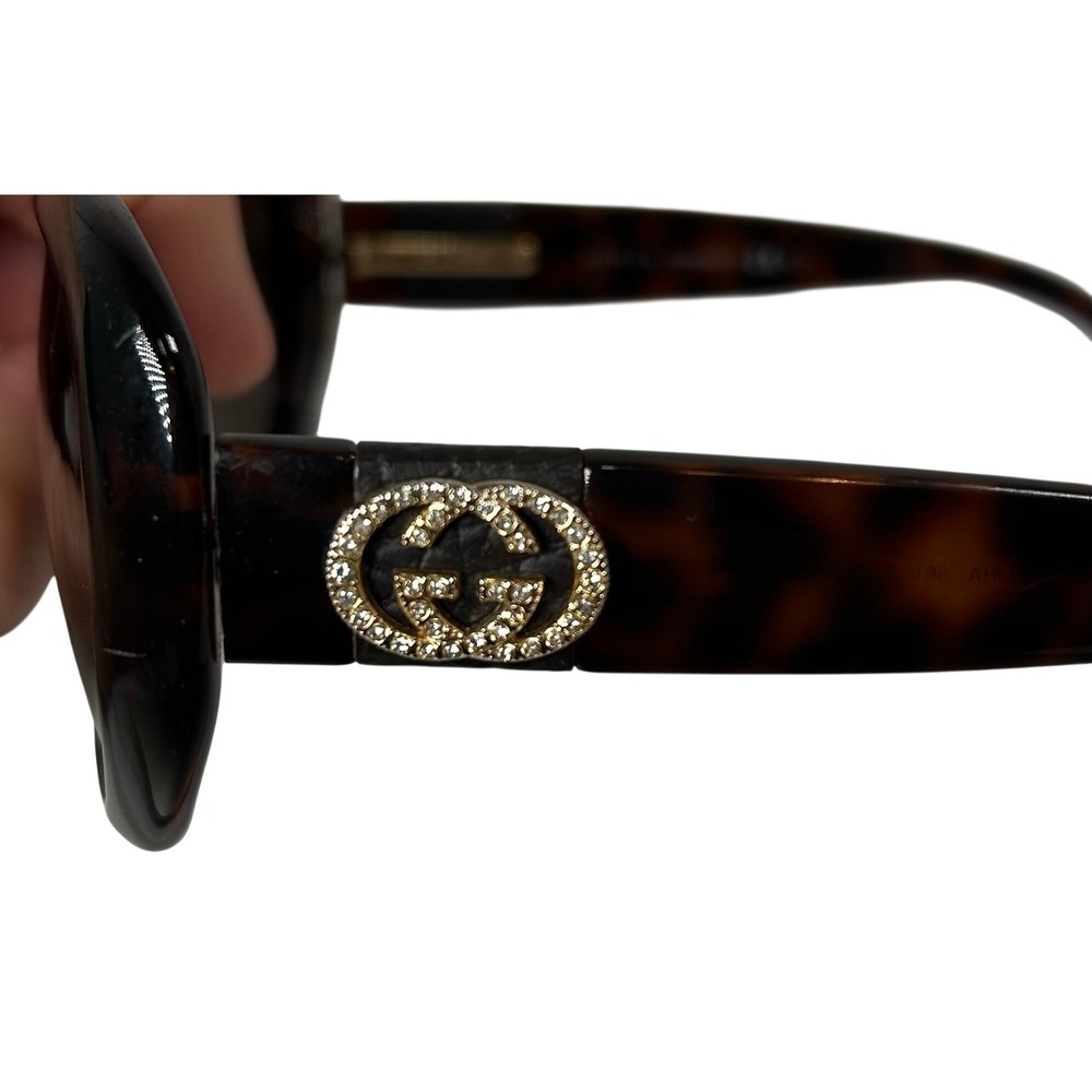 Gucci GG 3644/N/S Dark Tortoise Crystal Interlocking G Sunglasses DWJHA 56mm - Picture 5 of 9